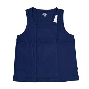 NWT J. Crew Antique Navy Vintage Slub Cotton Tank - SIZE MEDIUM